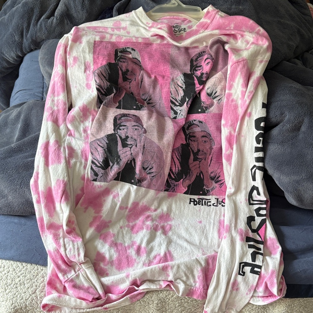 Poetic Justice Graphic Long Sleeve Shirt